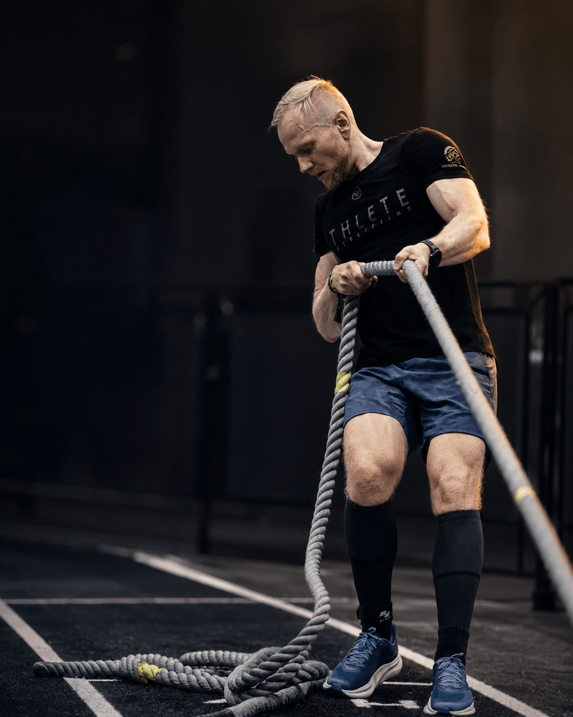 Emil Skrzyński — trening z battle ropes